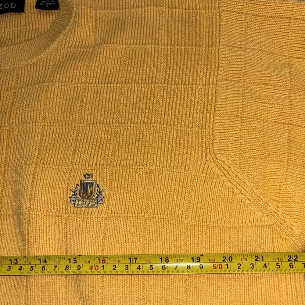 VTG 90S IZOD MENS‎ M 100% COTTON CABLE KNIT CASUAL PULLOVER SWEATER USA Made